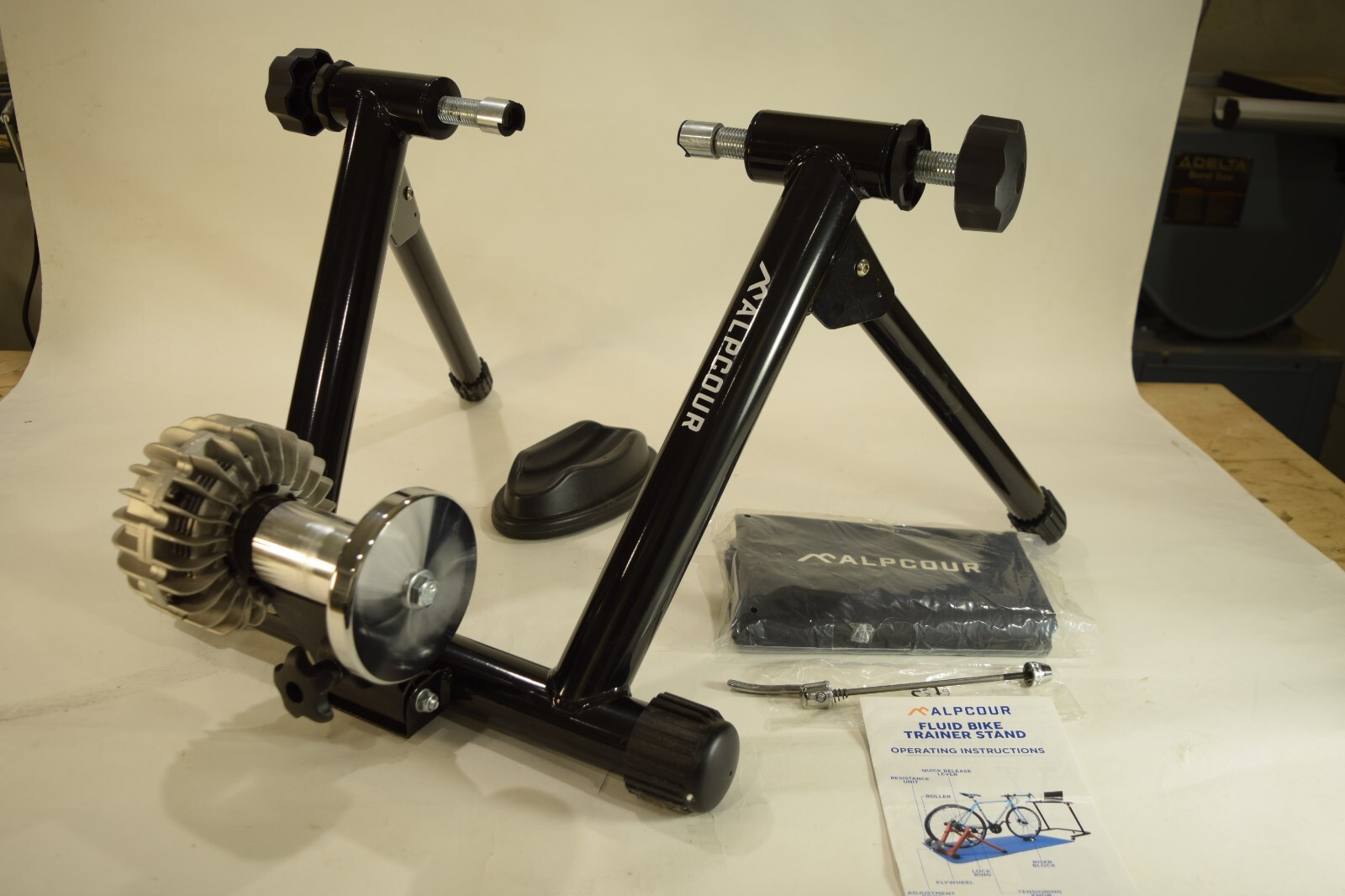 Alpcour APCBTSFBK Fluid Bike Trainer Stand Indoor Riding Portable in