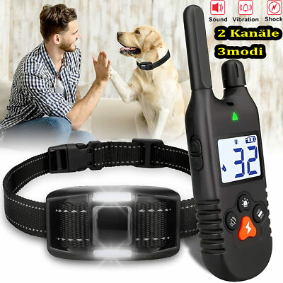 1000M Remote Electric Pet Dog Training Collar LCD Shock Anti Bark Rechargeable
