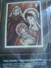 VTG NOP Bucilla Crewel Kit #60605 Holy Family 11x14” Made In USA