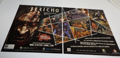 Jericho 2007 Original 2-Page Video Game Promo Ad Poster Codemasters Horror