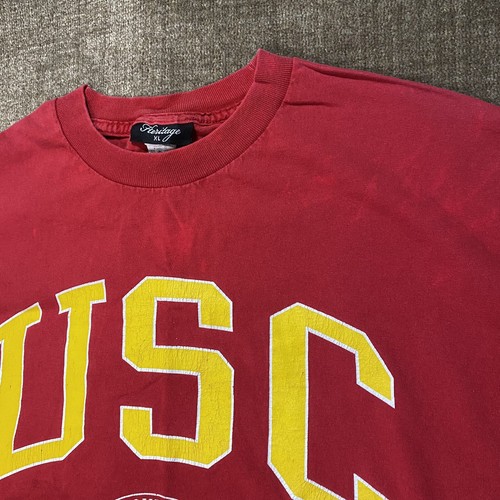 USC T-Shirt Herren Größe XL weinrot Baumwolle College California kastig y2k - Bild 2 von 12