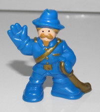 Lincoln Logs SOLDIER in BLUE MAN FIGURE Frontier Cavalry with Sword Fort Part