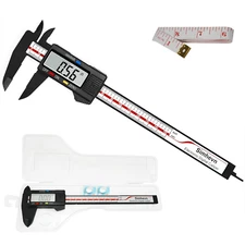 Electronic Digital Caliper and Measuring Tape,6 Inch/150Mm Digital Micrometer wi