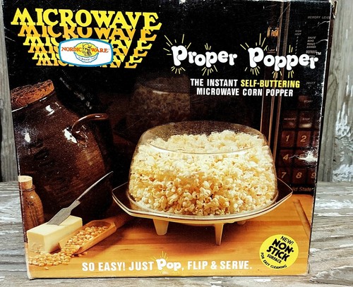 Vintage Nordic Ware Mikrowelle Popcorn Proper Popper Antihaftbeschichtet Selbstbutternd - Bild 3 von 4