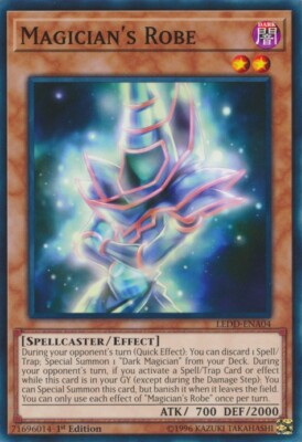 YUGIOH - Magician's Robe - LEDD-ENA04 - Common - 1st Edition - NM - FLAT RATE SH