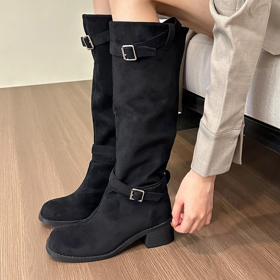 Wide calf boots Shoes for women casual work comfortable and warm women