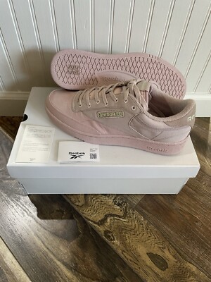 Size 10.5 men Reebok LTD Club C Revenge leather pink light brown