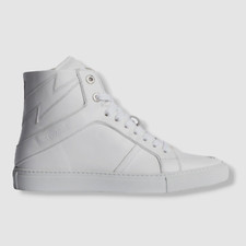 400 Zadig Voltaire Women White Flash Leather High-Top Sneaker Shoes Size 37
