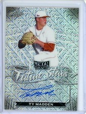 2021 Leaf Metal Draft Ty Madden 1990 Mojo Silver Auto Detroit Tigers #FS-TM1