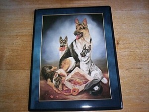Bradford Exchange German Shepherd Plate BREAK TIME A0073 by Linda Picken