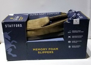 stafford memory foam slippers