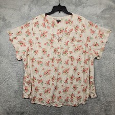 Torrid Harper Shirt Womens 6X 30 Plus Floral Short Sleeve