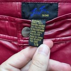 Y2K Cherry Red PVC Wet Look Mid Rise Bootleg Pants / Size 7/8 — photo 3
