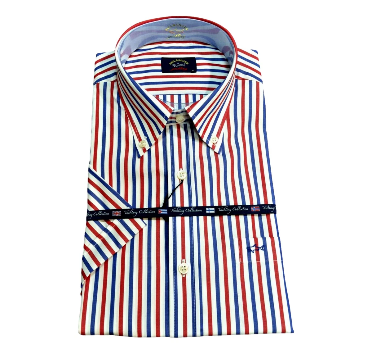 Paul Shark Shirt Mens short Sleeve Button Down E19P3003