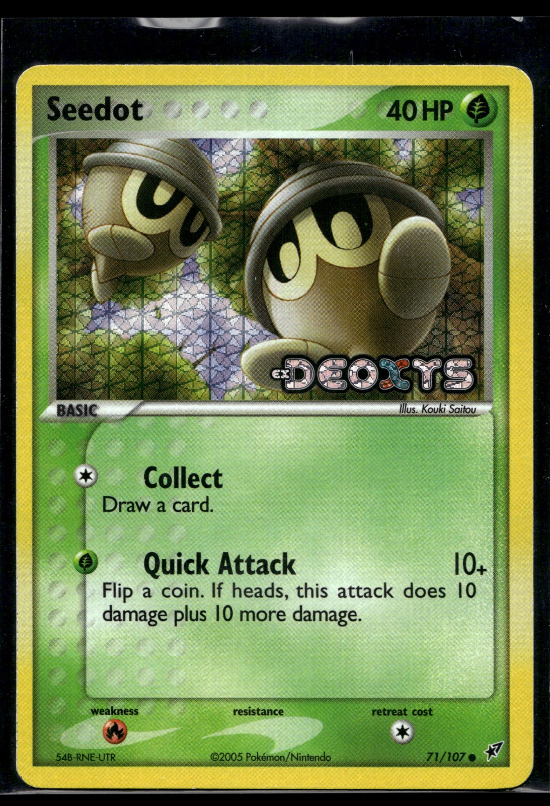 2005 Pokemon EX Deoxys 71 Seedot Reverse Foil NM 