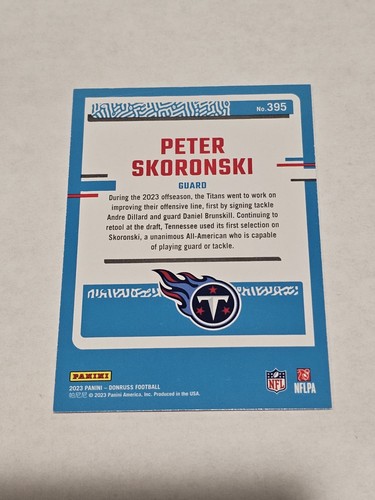 2023 DONRUSS FOOTBALL PRESS PROOF RED PETER SKORONSKI RC TENNESSEE TITANS #395 - Picture 2 of 2