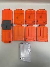 Lot Of 9 Nerf N-Strike Elite Clips 6 Dart Rounds Magazines Only
