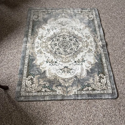 Rubber Backed, Area Rug #1 S14 - Image 1 of 4