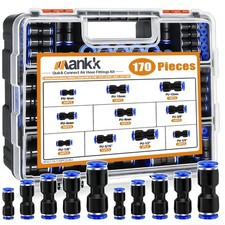 Push to Connect Fittings 170PCS 1/8"  1/2" 4  12mm Quick Connect Quick Release