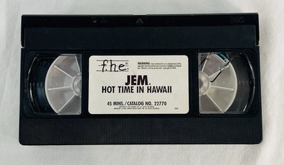 Jem and the Holograms Hot Time in Hawaii VHS TAPE ONLY Hasbro 1987~ F.H.E.