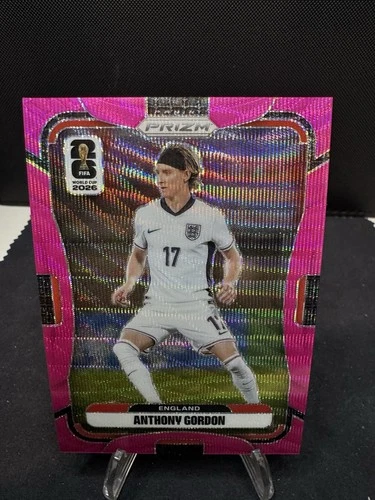 202 Panini Prizm FIFA World Cup /65 Bright Pink SP Anthony Gordon #105 England