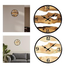 Horloge murale en bois de 30 cm (11,8 pouces) - Décoration intérieure