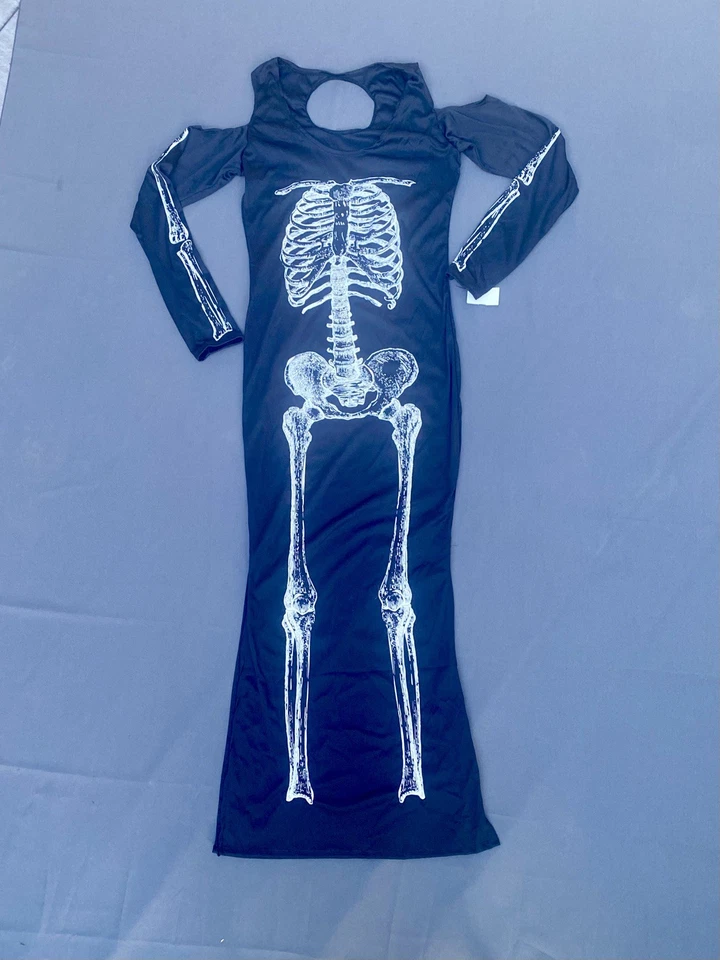 Disfraz Leg Avenue con abertura lateral esqueleto hombro frío. Estampado Esqueleto XL Foto 4 de 4