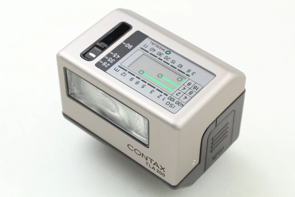 Box [Unused Case] Contax TLA200 Silver Shoe Mount TTL Flash For G1 G2 From JAPAN - Image 4 of 4