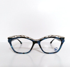 Womens Bon Vivant Teal Marble Designer Cat Eyeglasses Frames 53-16-140 Italy