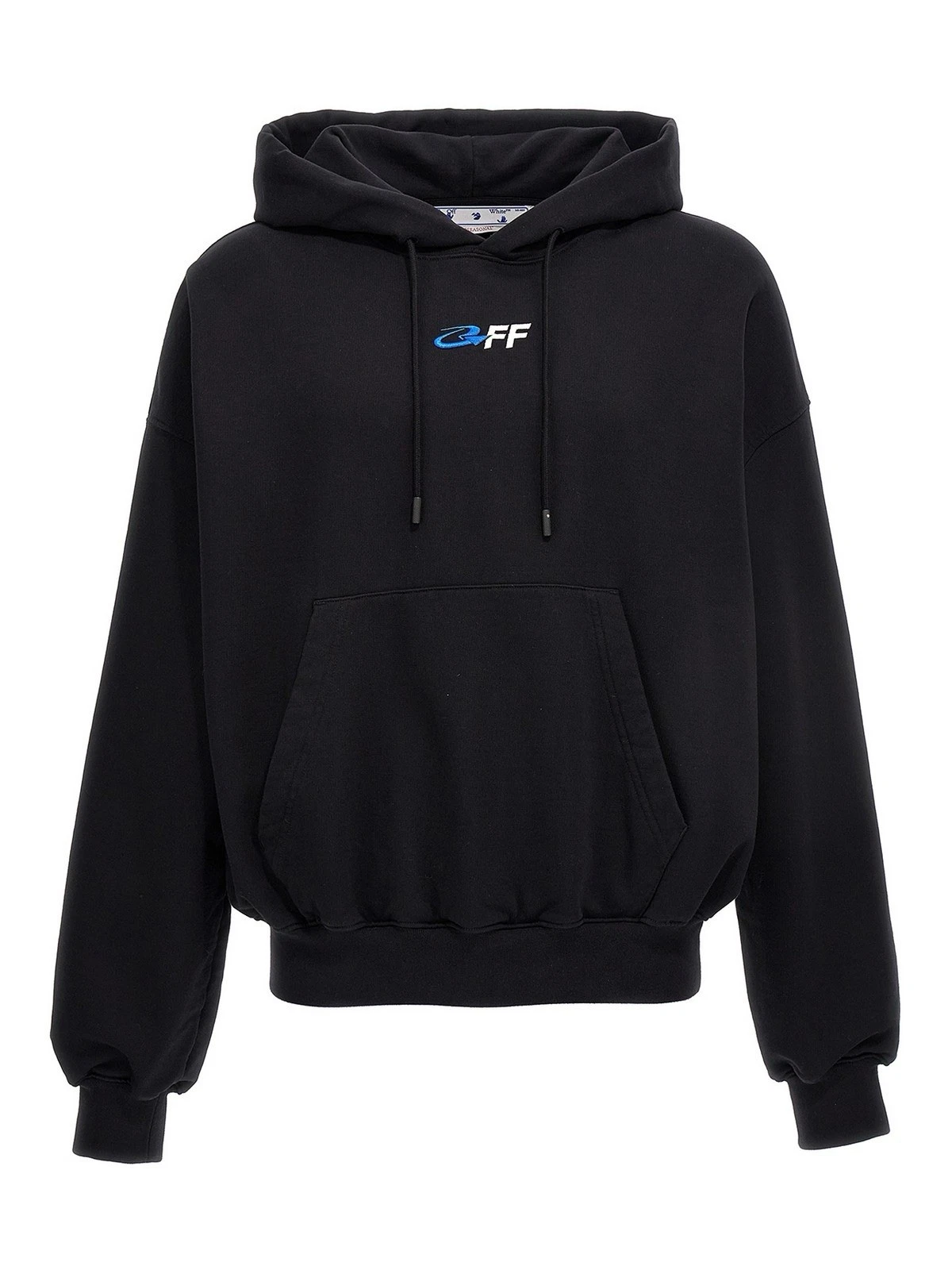 Felpa nera con cappuccio Off White "Exactly The Opposite" taglia S