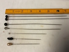 Vintage hat Pins mixed lot of seven used