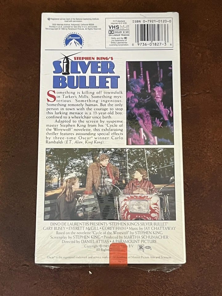 Серебряная пуля VHS Стивен Кинг Paramount новый в заводской упаковке - Изображение 2 из 4