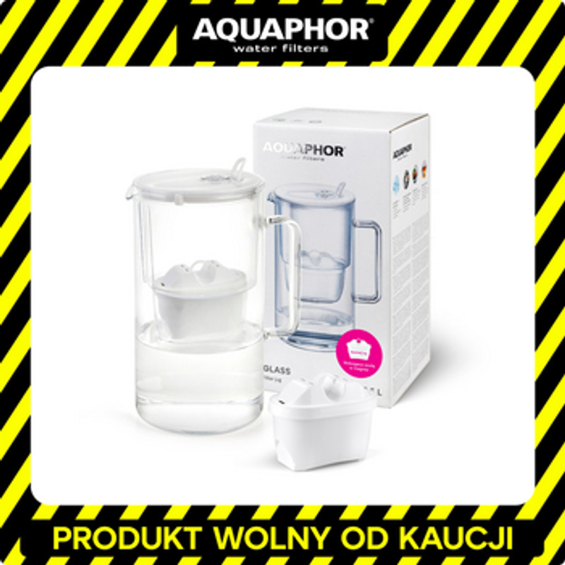 4744131010052 Dzbanek filtrujcy Aquaphor szklany Glass poj. 2,5l + wkad Maxfor