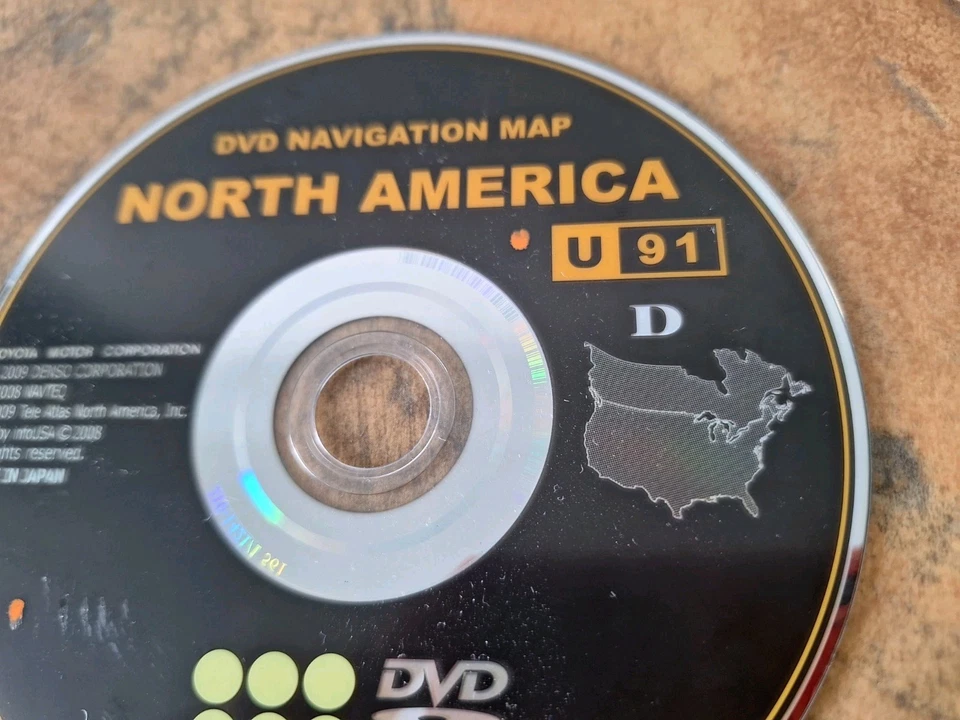 09 10 11 Toyota Navegación DVD GPS US CAN U91 Mapa CD Disco Avalon Sienna Actualización Foto 2 de 4