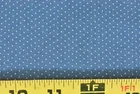 By 1/2 Yd, Vintage, White Pin-Dots on Blue Lighter-Weight Cotton, V767