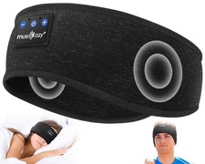 MUSICOZY Sleep Headphones Bluetooth 5.4 One Size, Double-sided Black