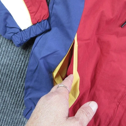 Stranger Things Jacket Mens S Red BoxLunch Windbreaker Hooded Lined Zip NWT image 5