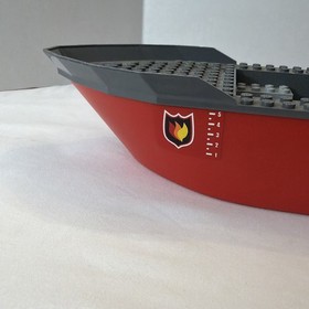 Lego City - Fire Boat Set #7207 - Boat Hull Unit ONLY W/ Decals - Really Floats!