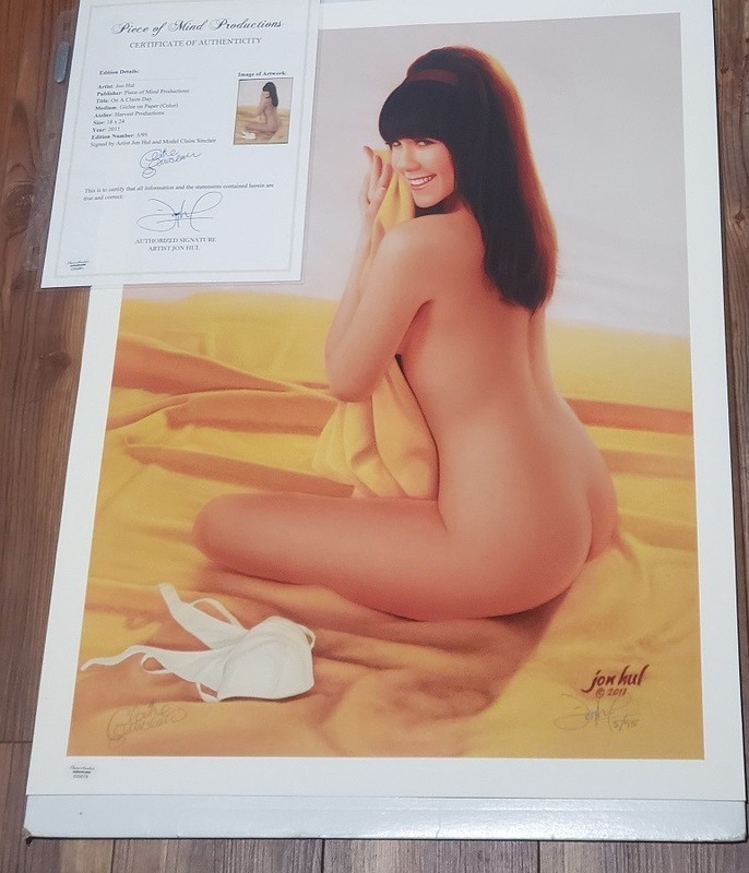 Playboy Claire Sinclair Signed 18 x 24 Giclee from Her Own Personal Collection
