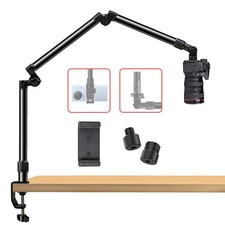 Overhead Camera Mount Desk Stand, Bearing 18lb, Base Top 360 Adjustable, wi...