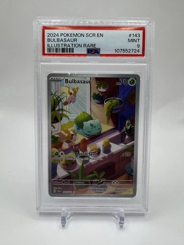 Pokémon Bulbasaur 143/142 Sv07 Stellar Crown Holo Illustration Rare PSA 9