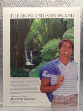 Vintage United Airlines Big Island Magazine 1988 Print Advertising Full Page Ad