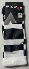 NWT WIGWAM Socks Size MD Men 5-9.5 / Women's 6-10 Black  White