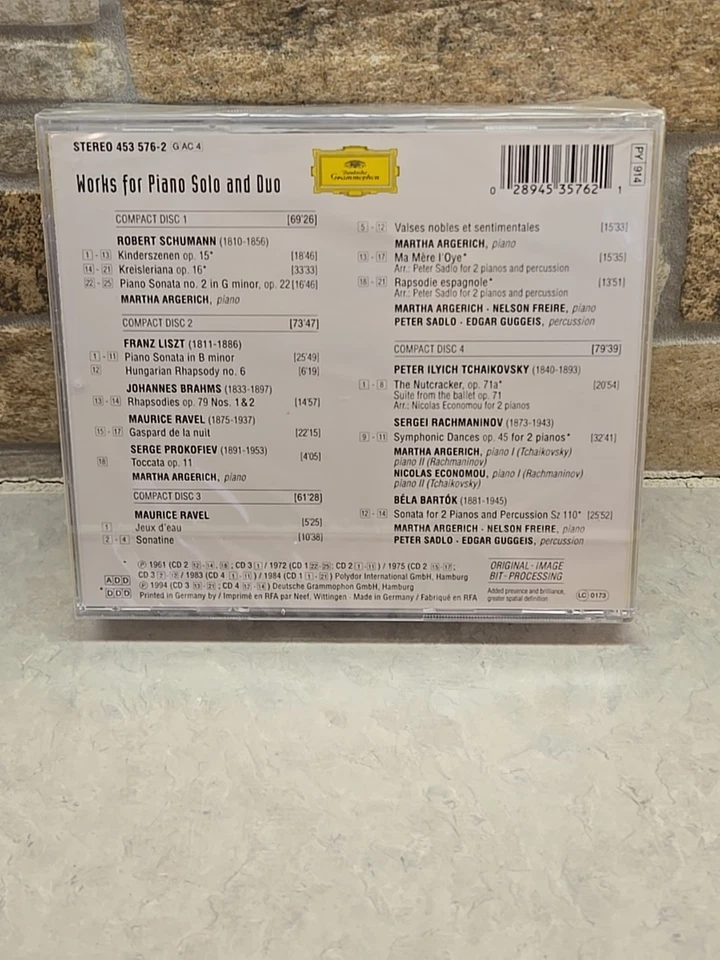 MARTHA ARGERICH Solo Works & Works for Piano Duo (4 CD, Deutsche Grammophon) NEW Foto 4 de 4