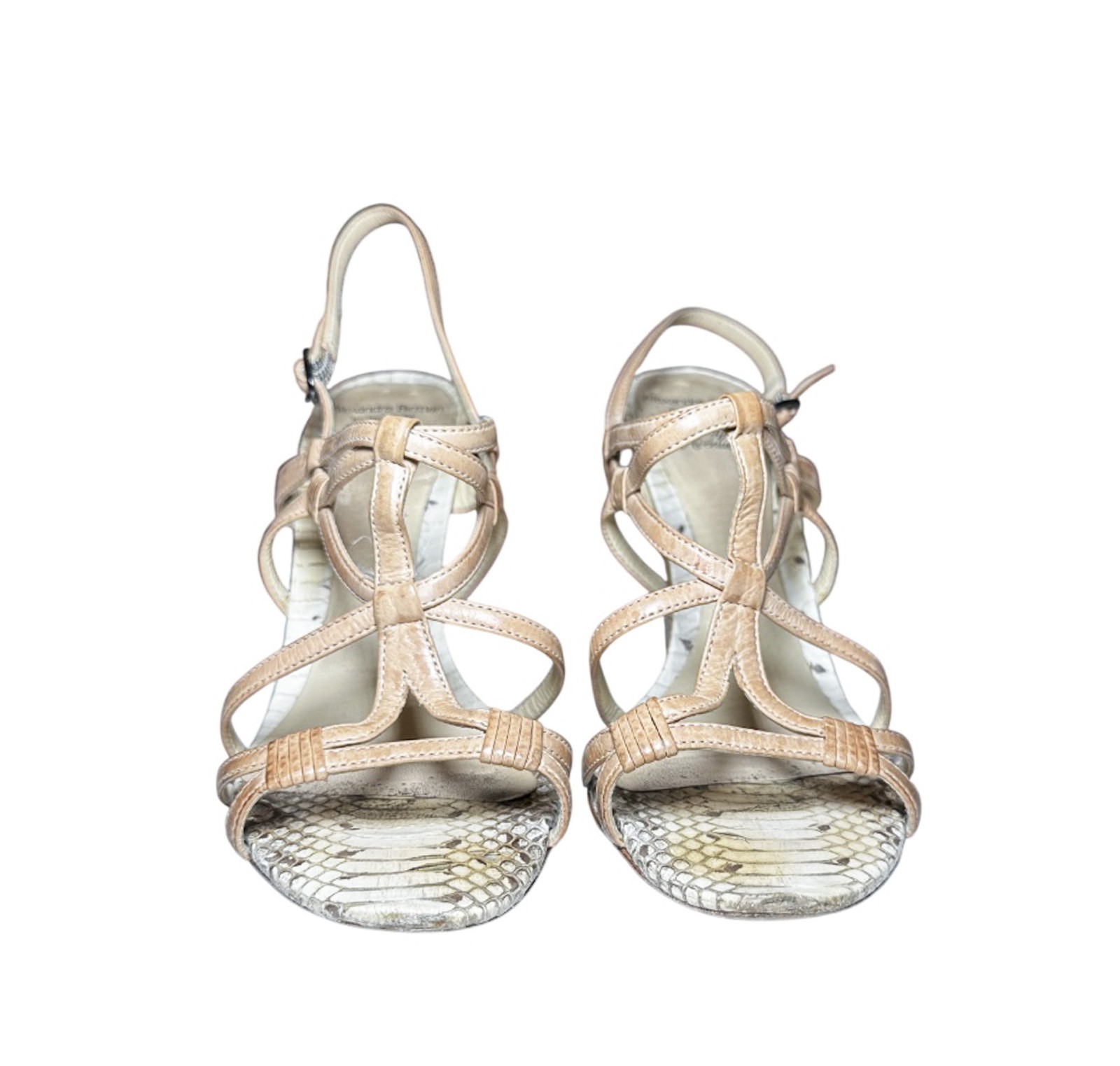 Alexandre Birman Vintage Python Neutral Slingback… - image 3