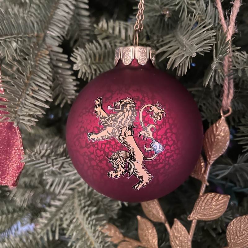 Game Of Thrones HOUSE LANNISTER Glass Christmas Ornament Kurt Adler