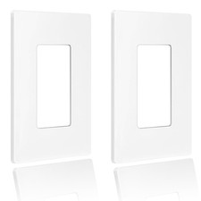 Screwless Light Switch Wall Plate Cover 1 Gang Decorator Outlet receptacle 2 Pac