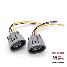 2 PCS Alternator Pigtail, 3-pin Alternator Regulator Harness Plug, Compatible