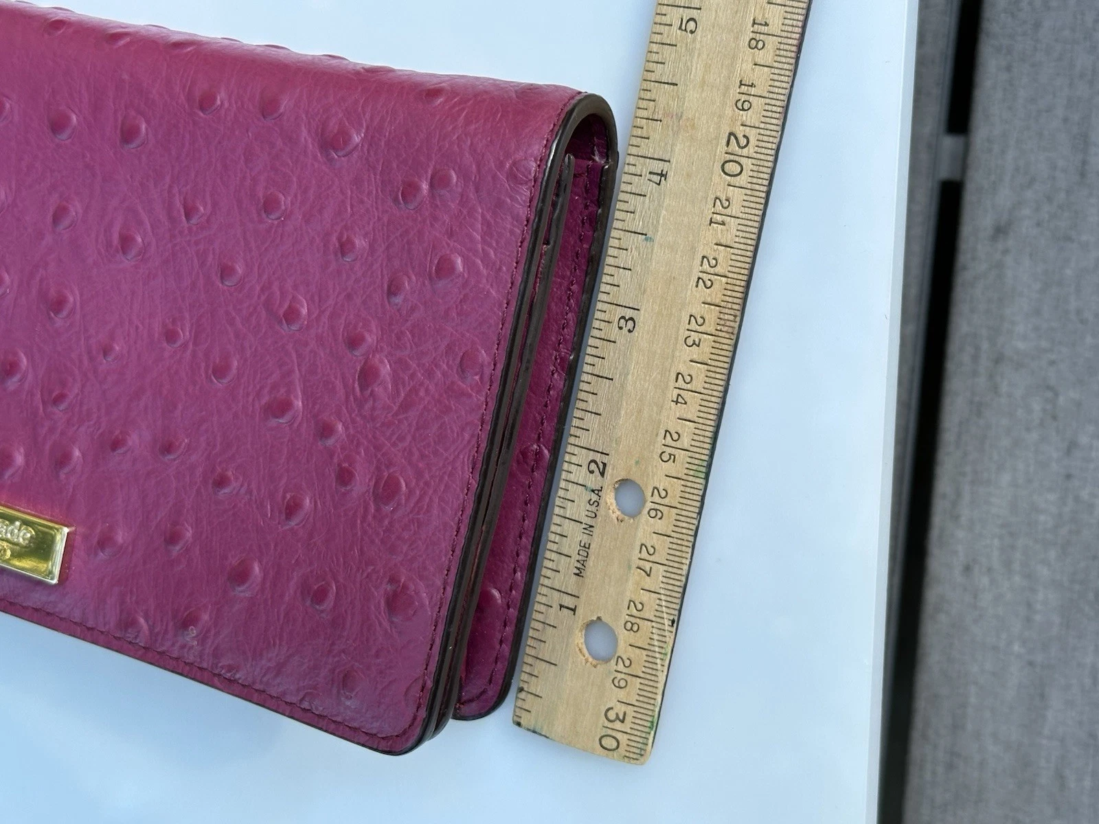 Borsa pochette Kate Spade Alexander Avenue Isabeli struzzo tracolla catena