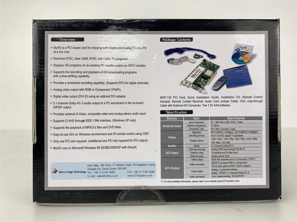 DTVSolution MyHD MDP-130 HDTV Receiving PCI Card  - Image 4 of 4